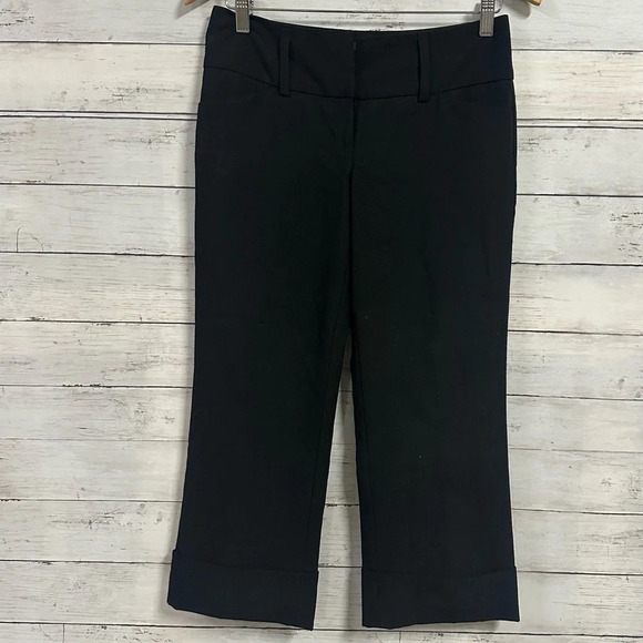 Express Editor Cropped Black Pants Size 2 - Picture 1 of 6